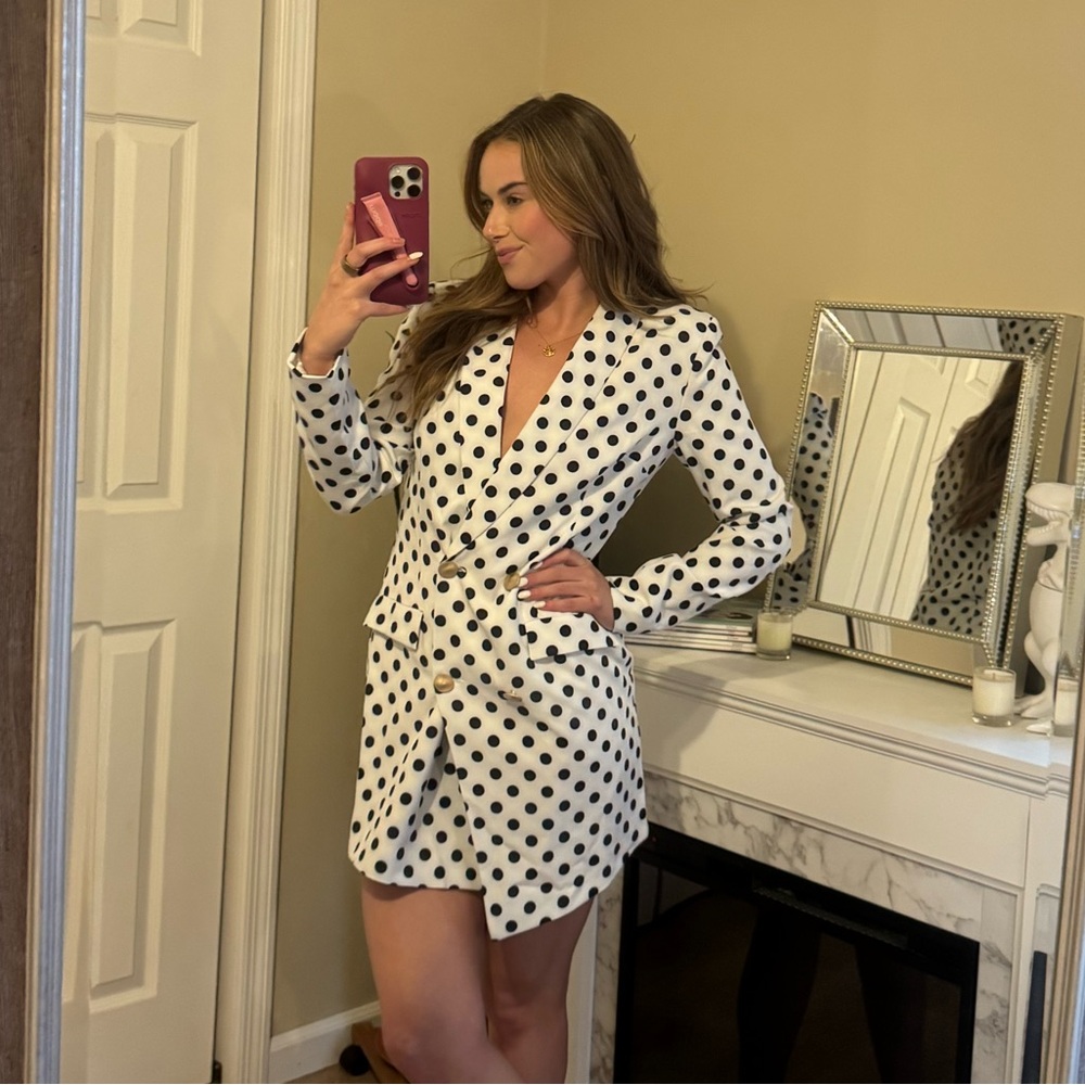 PLT Polka Dot Blazer Dress